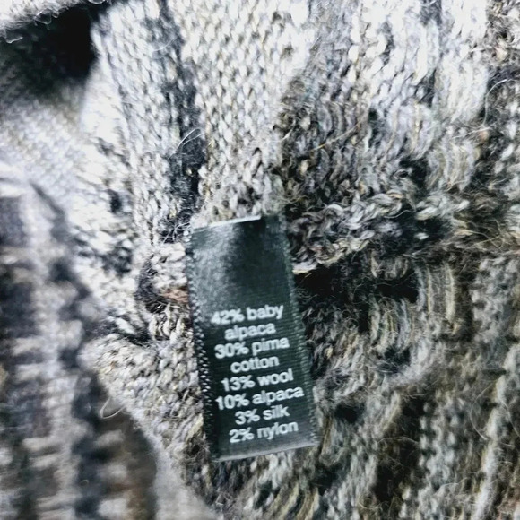 Peruvian connection baby alpaca oversized crop sweater xs - Picture 3 of 11